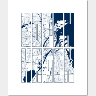 Copenhagen, Denmark City Map Typography - Coastal Posters and Art